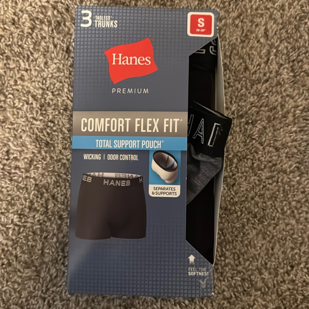Hanes Premium Comfort Flex Trunks (Boxer Briefs) Size Small